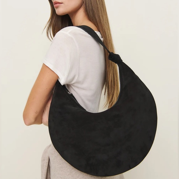Reformation Rhea Suede Hobo Bag, NEW - Picture 2 of 11